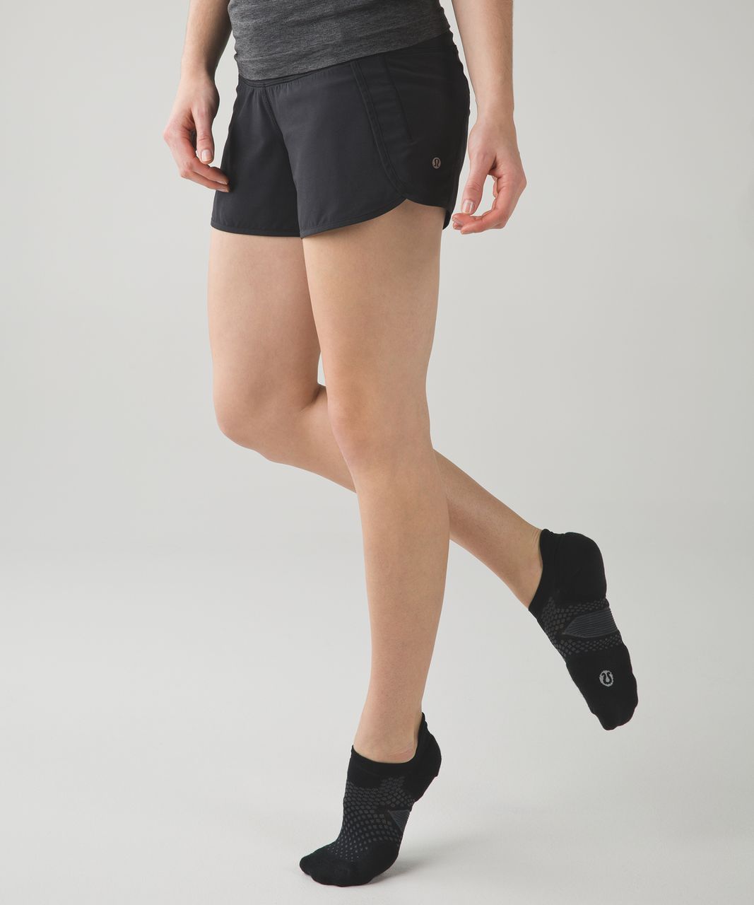 Lululemon High Speed Sock - Black / Silver Spoon