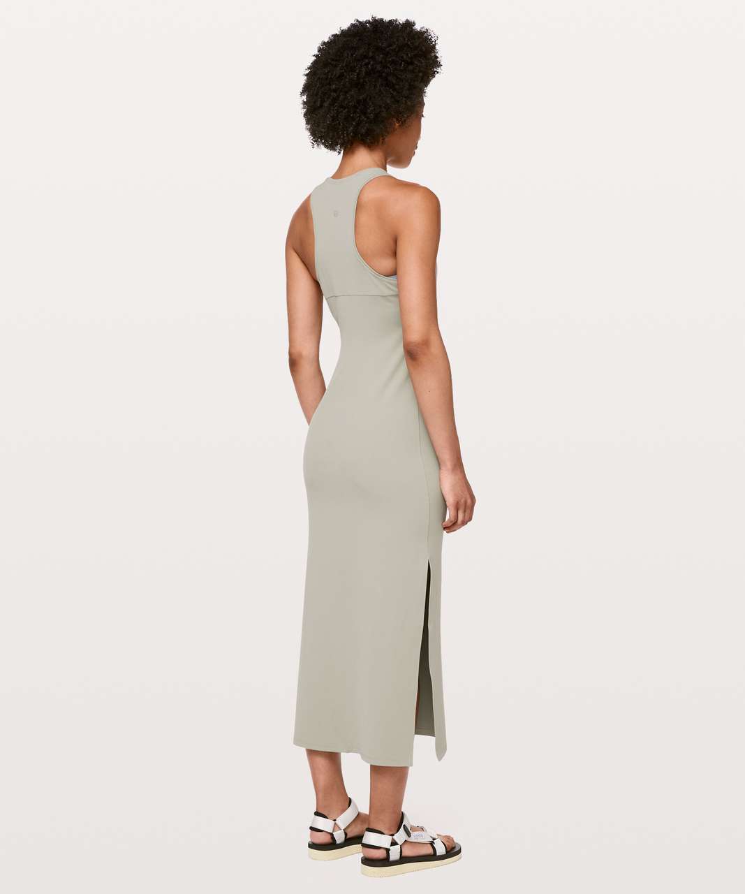 Lululemon Pima Cotton Open-Back Midi Dress - White - lulu fanatics