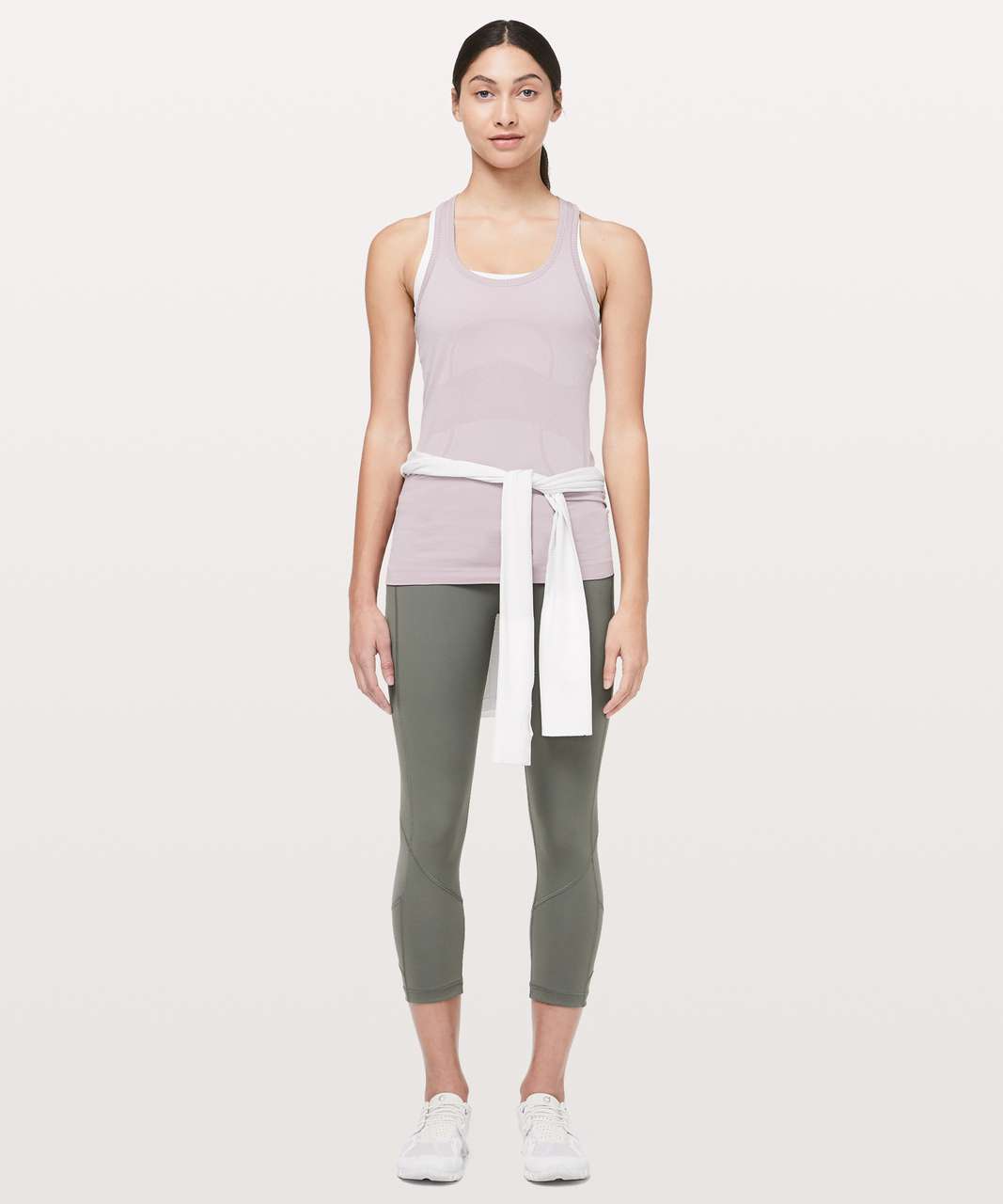 Lululemon Pace Rival Crop (Full-On Luxtreme) - Dottie Tribe White
