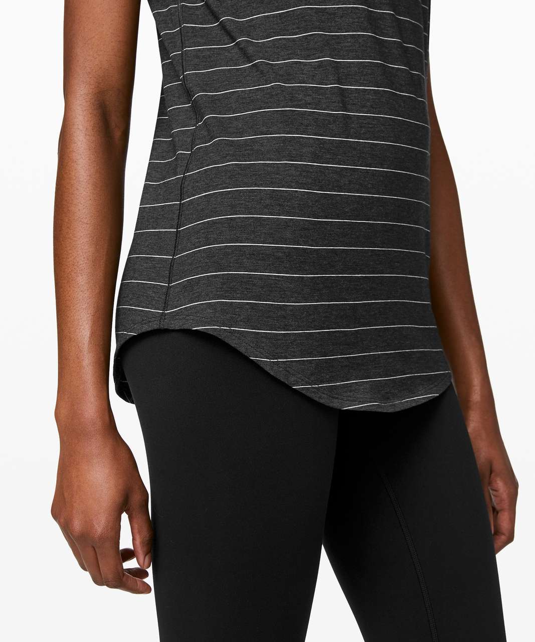 Lululemon Love Crew III - Short Serve Stripe Heathered Black White / White (First Release)