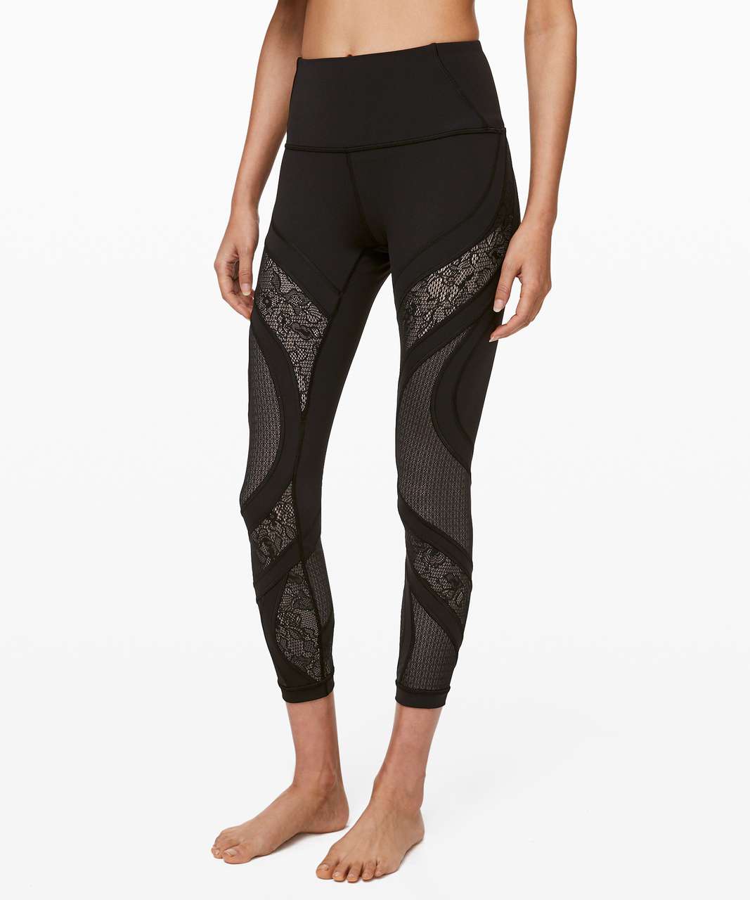 Lululemon Wunder Under High-Rise 7/8 Tight *25 - Magnetized Jacquard Black  White - lulu fanatics