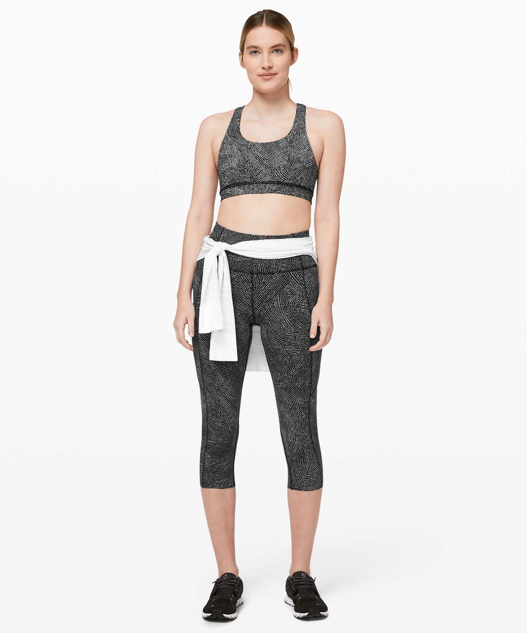 Lululemon Invigorate Bra - Free Spirit Alpine White Black / Black