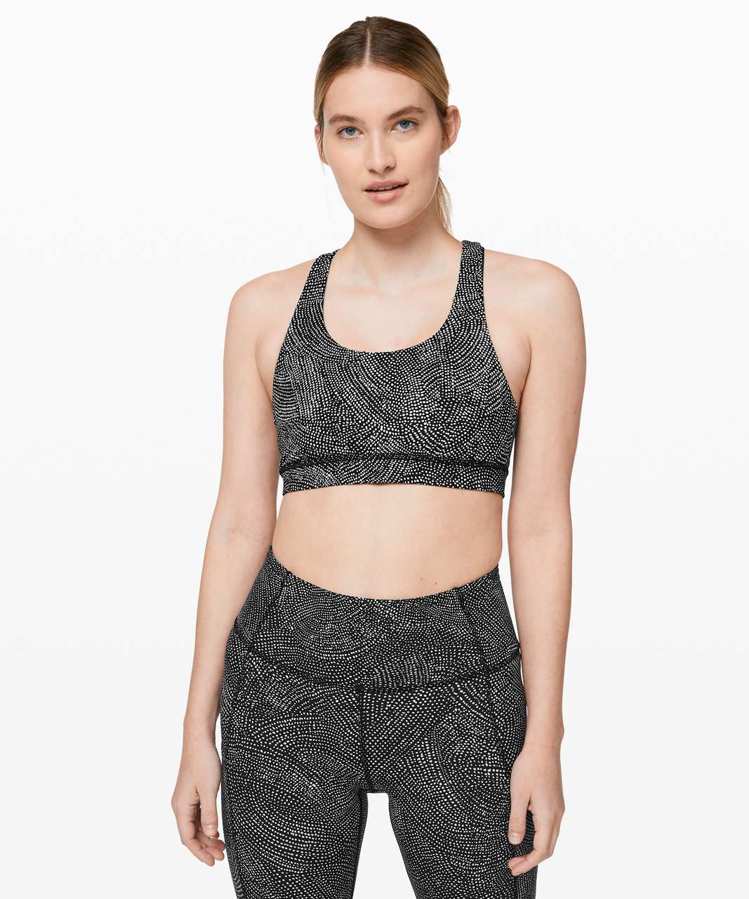 Lululemon Invigorate Bra - Mash Up White Black / Black - lulu fanatics