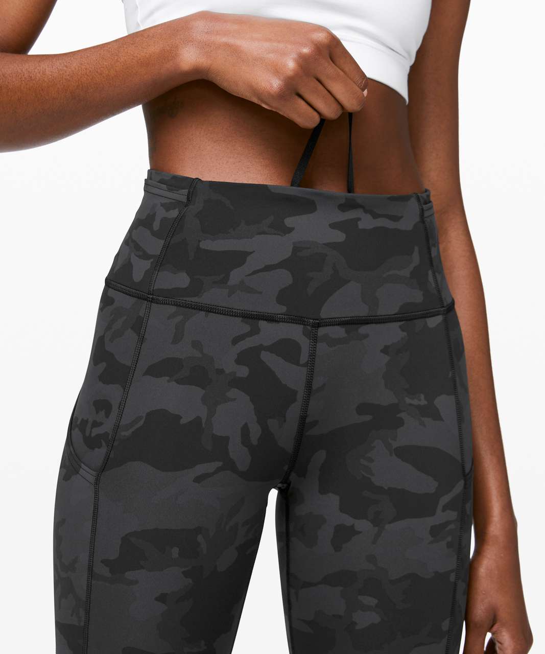 lululemon athletica, Pants & Jumpsuits, Lululemon Fast And Free Ii Tight  Camo Leggings 6 Pockets Nulux Gray Incognito