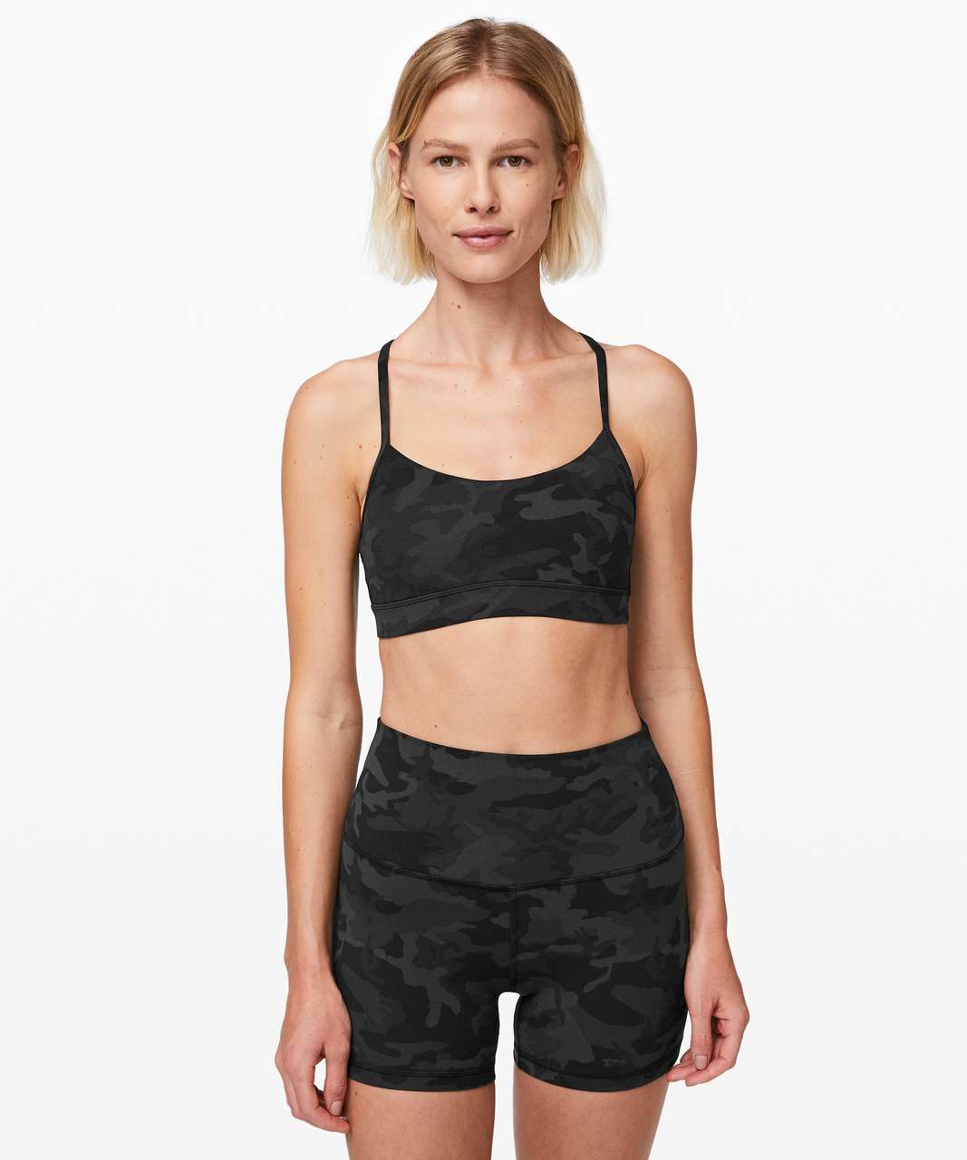 Lululemon Flow Y Bra *Nulu - Incognito Camo Multi Grey - lulu fanatics