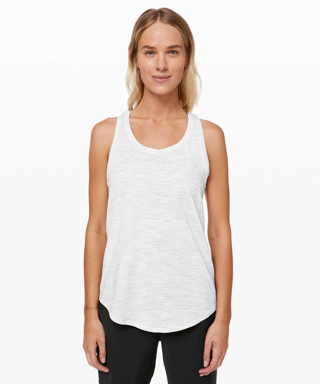 Lululemon Love Tank *Pleated - 3 Colour Space Dye Ice Grey Alpine White