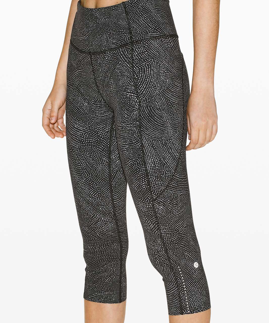 Lululemon Fast and Free Crop II 19" *Nulux - Free Spirit Ice Grey Black