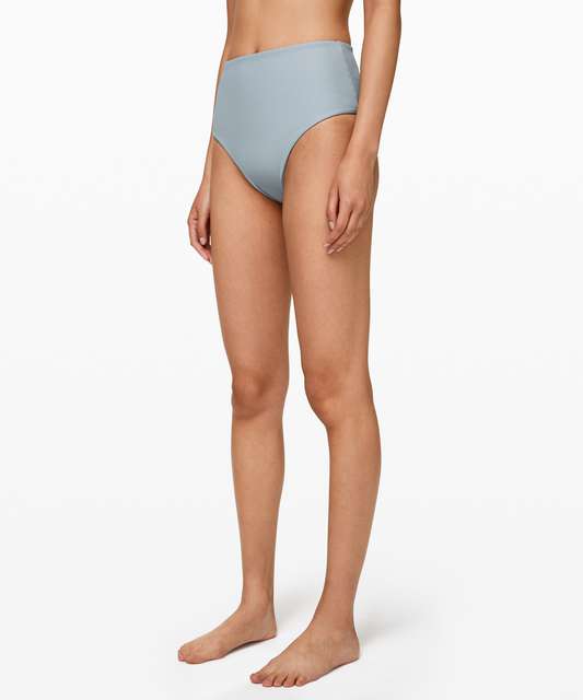 Lululemon Waterside Honeycomb Swim Bottom *High Waist, Full Coverage -  Black - lulu fanatics