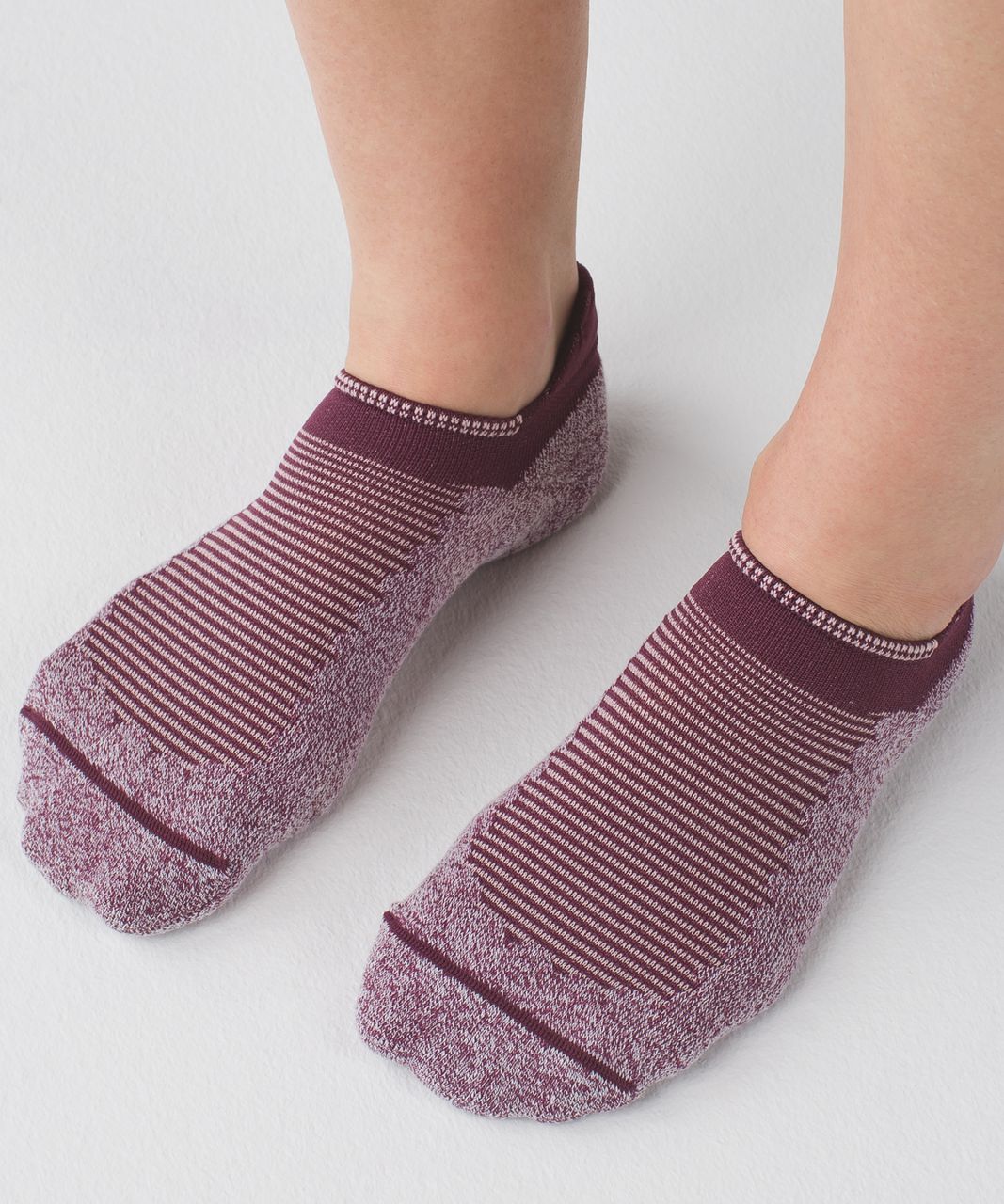 Lululemon Heels High Studio Sock - Red Grape / Minty Pink