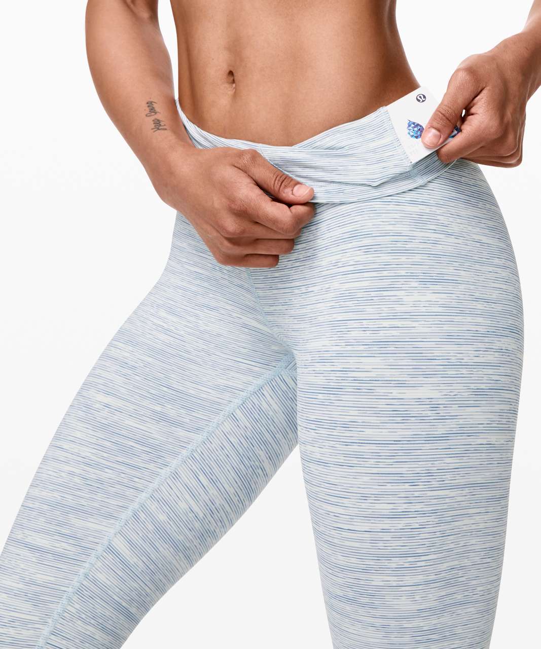 Lululemon Wunder Under Crop (High-Rise) *21 - Wee Are From Space Sheer  Blue Chambray - lulu fanatics