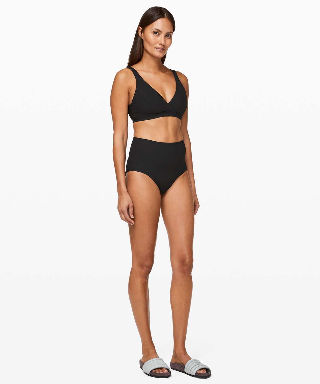 Lululemon Clear Waters Bikini Top - Black - lulu fanatics