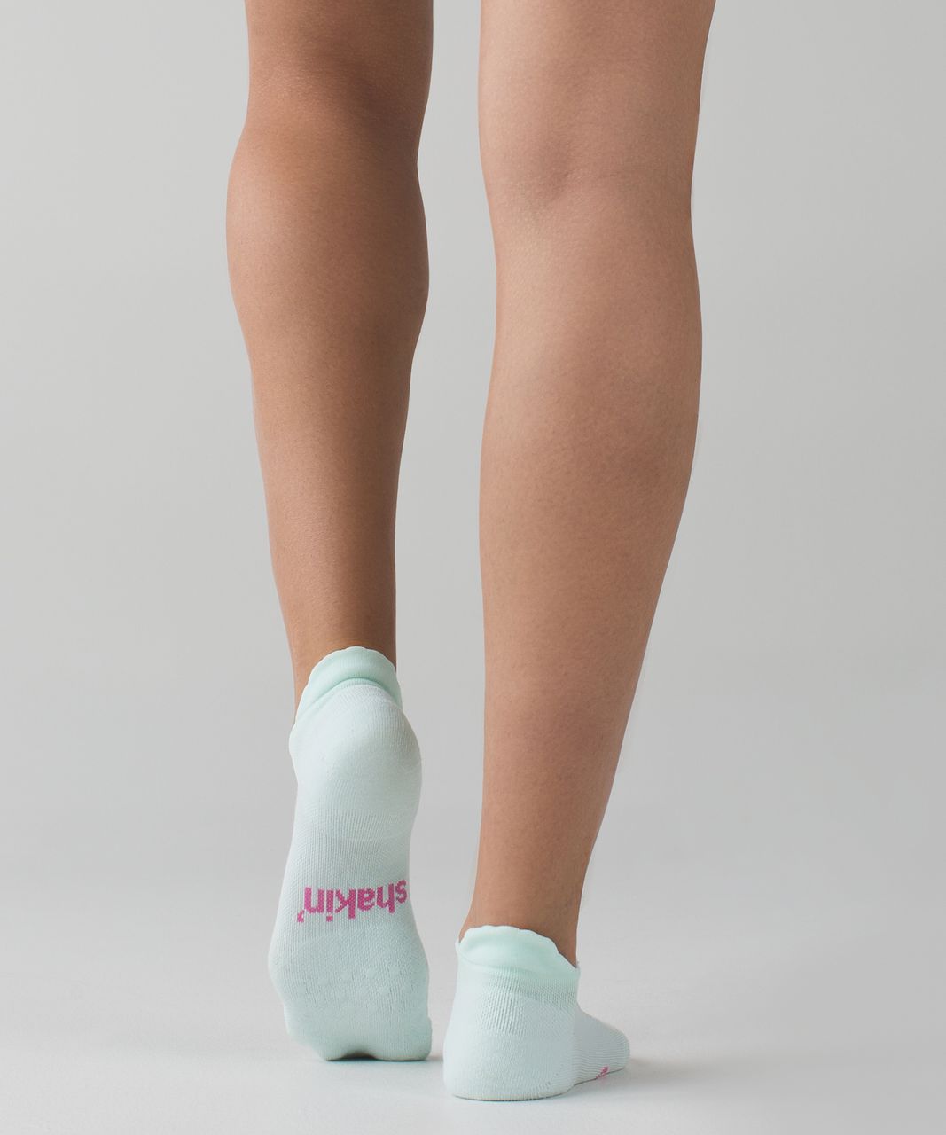 Lululemon Heels High Studio Sock - Sea Mist / Pink Paradise