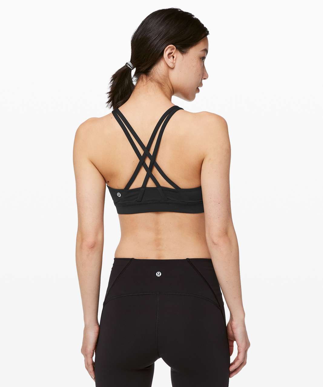 Lululemon Energy Bra High Neck *Laced - Black - lulu fanatics