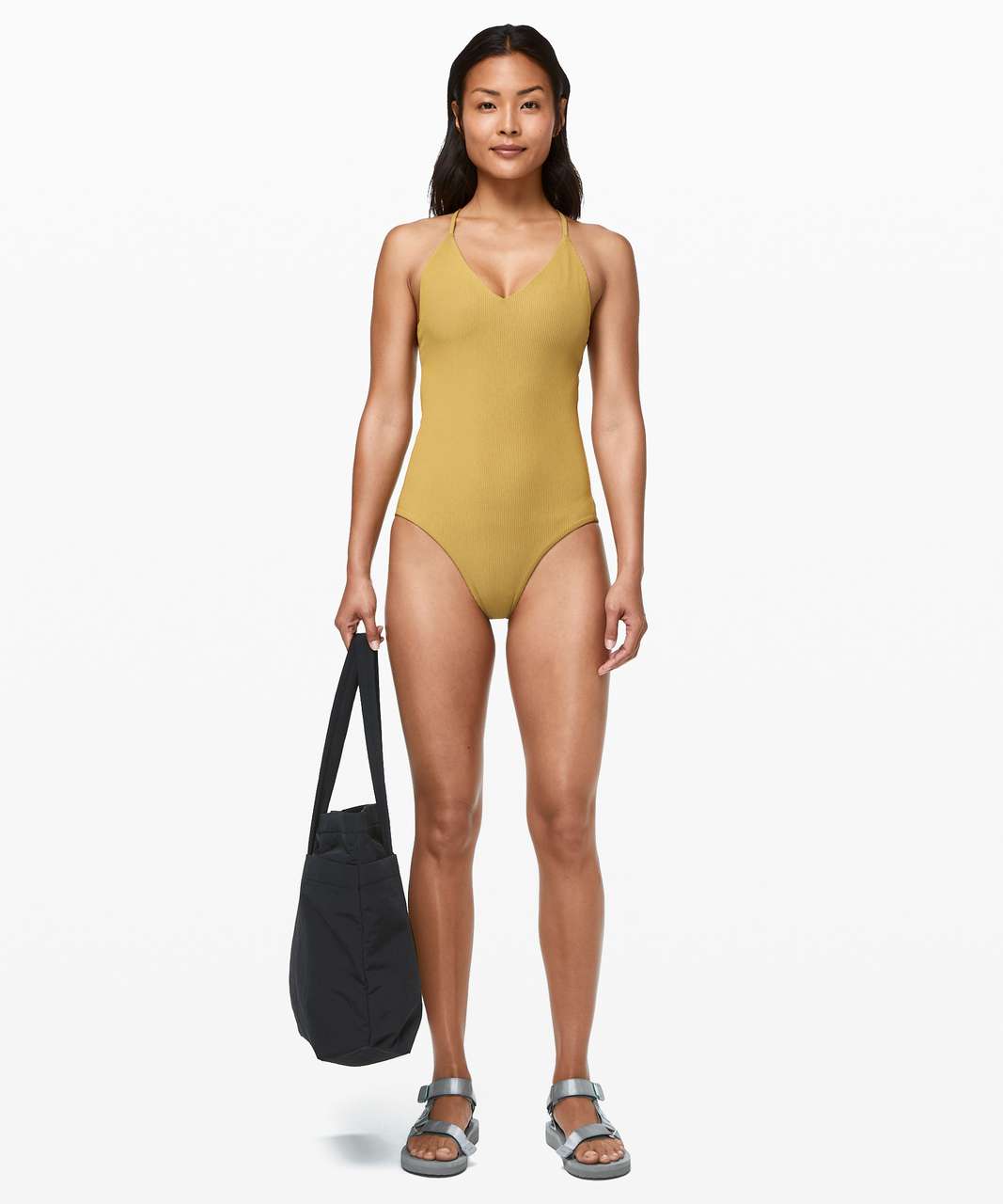 Lululemon Poolside Pause One-Piece - Vintage Gold - lulu fanatics