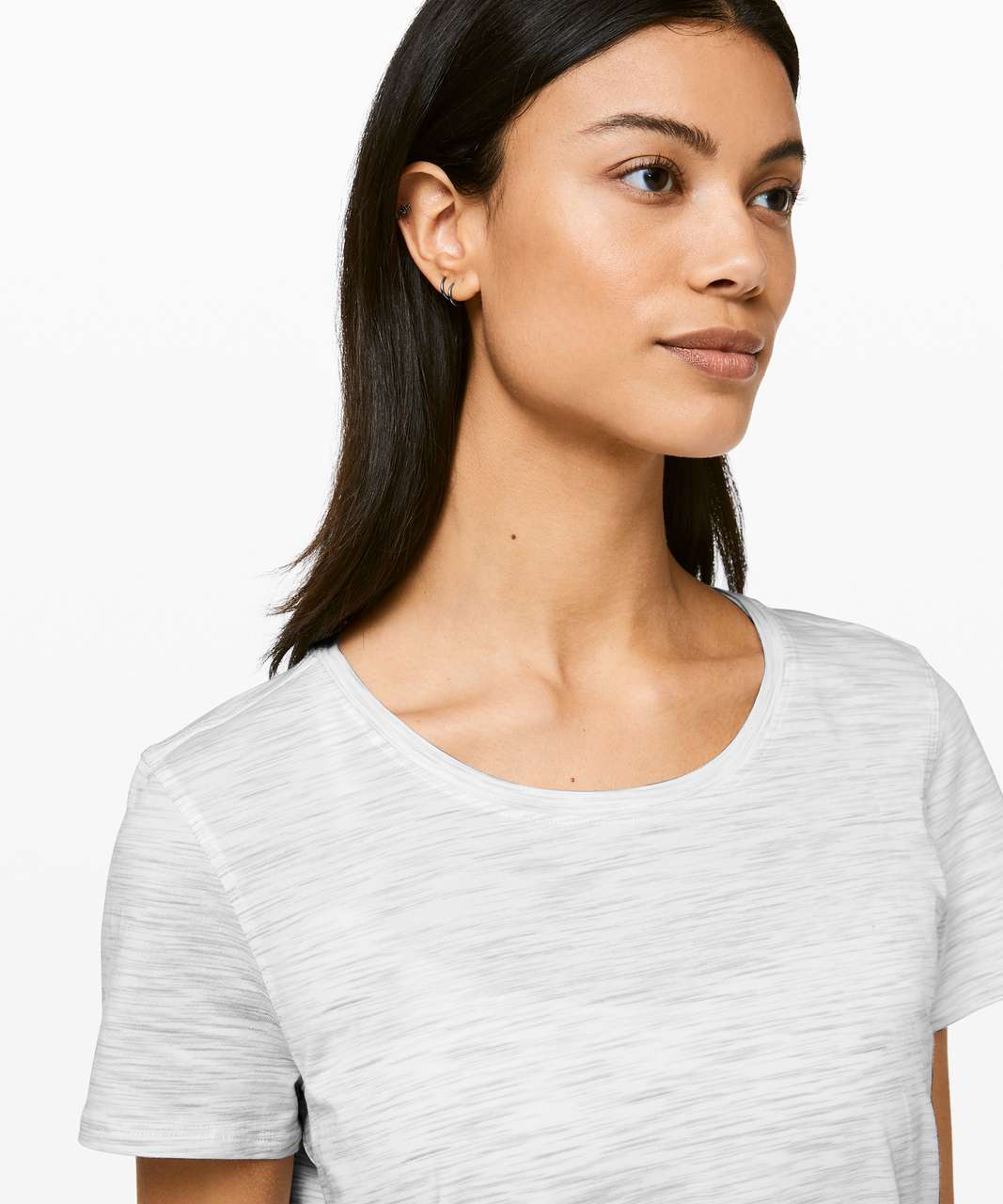 Lululemon Love Crew III - 3 Colour Space Dye Ice Grey Alpine White