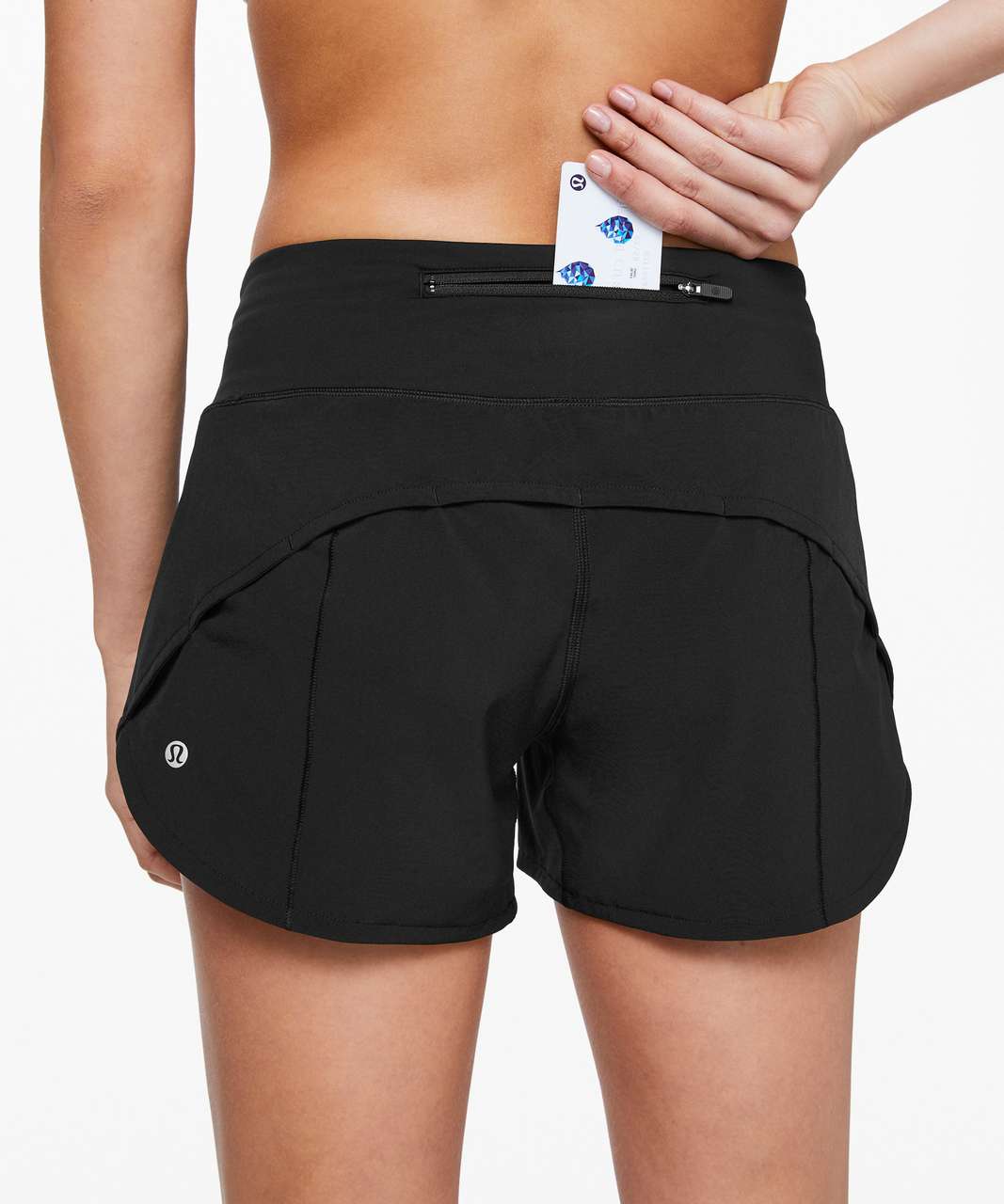 lululemon red speed up shorts