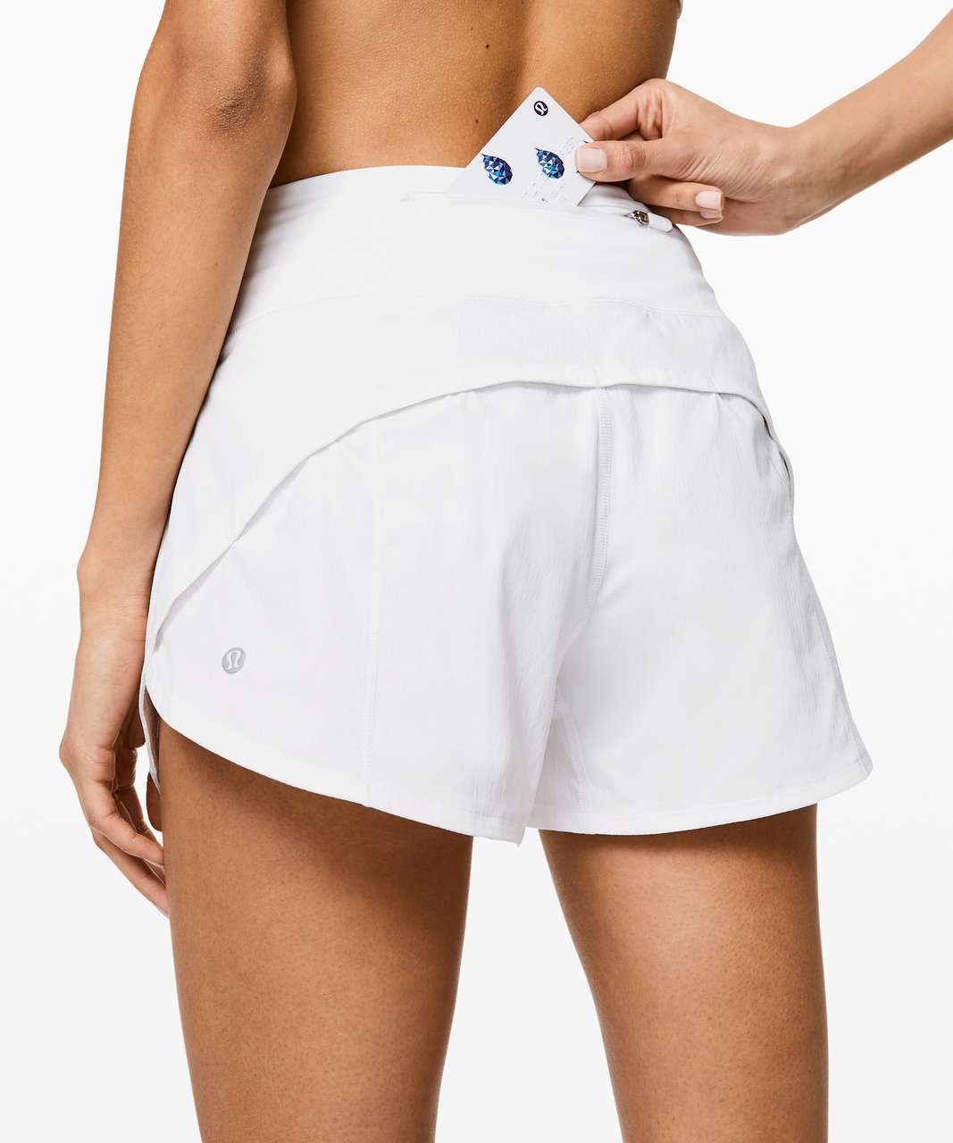 Lululemon Speed Up Short Long *4" Updated Fit - White - lulu fanatics