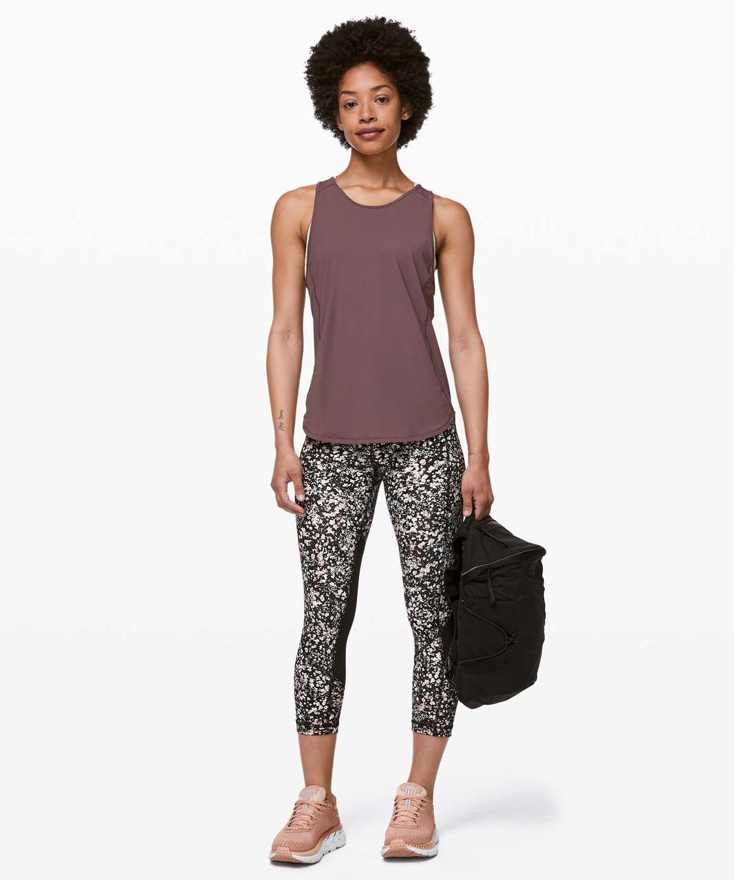 LULULEMON Up the Pace crop pants Florabunga floral