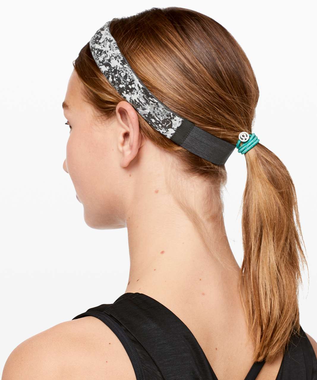 Lululemon Fringe Fighter Headband - Paint Splash Silver Drop Multi / Heathered Black