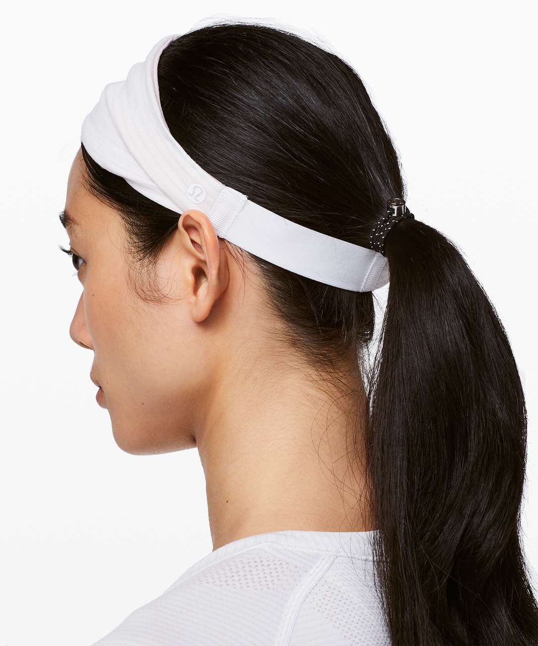 Lululemon Fringe Fighter Headband - Heathered Dusty Pink / Heathered White