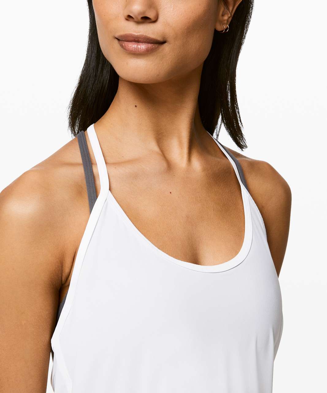 Lululemon Twist Front Crop Top White Tank Top size 8 Athletic Shirt