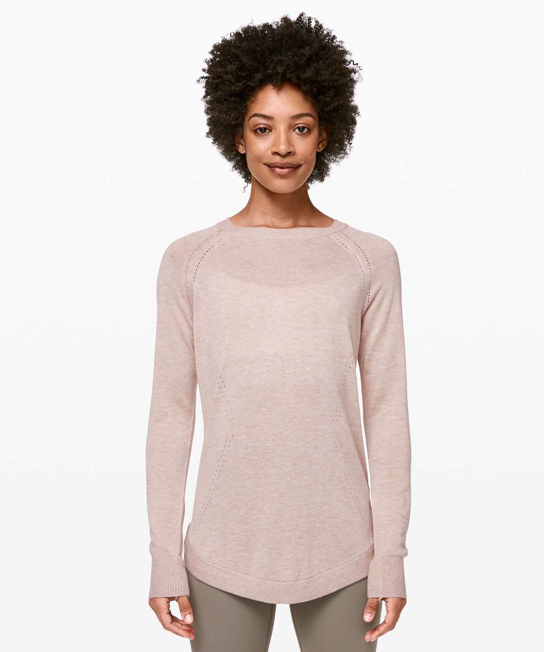 Lululemon Lead with Your Heart Sweater - Heathered Pink Bliss