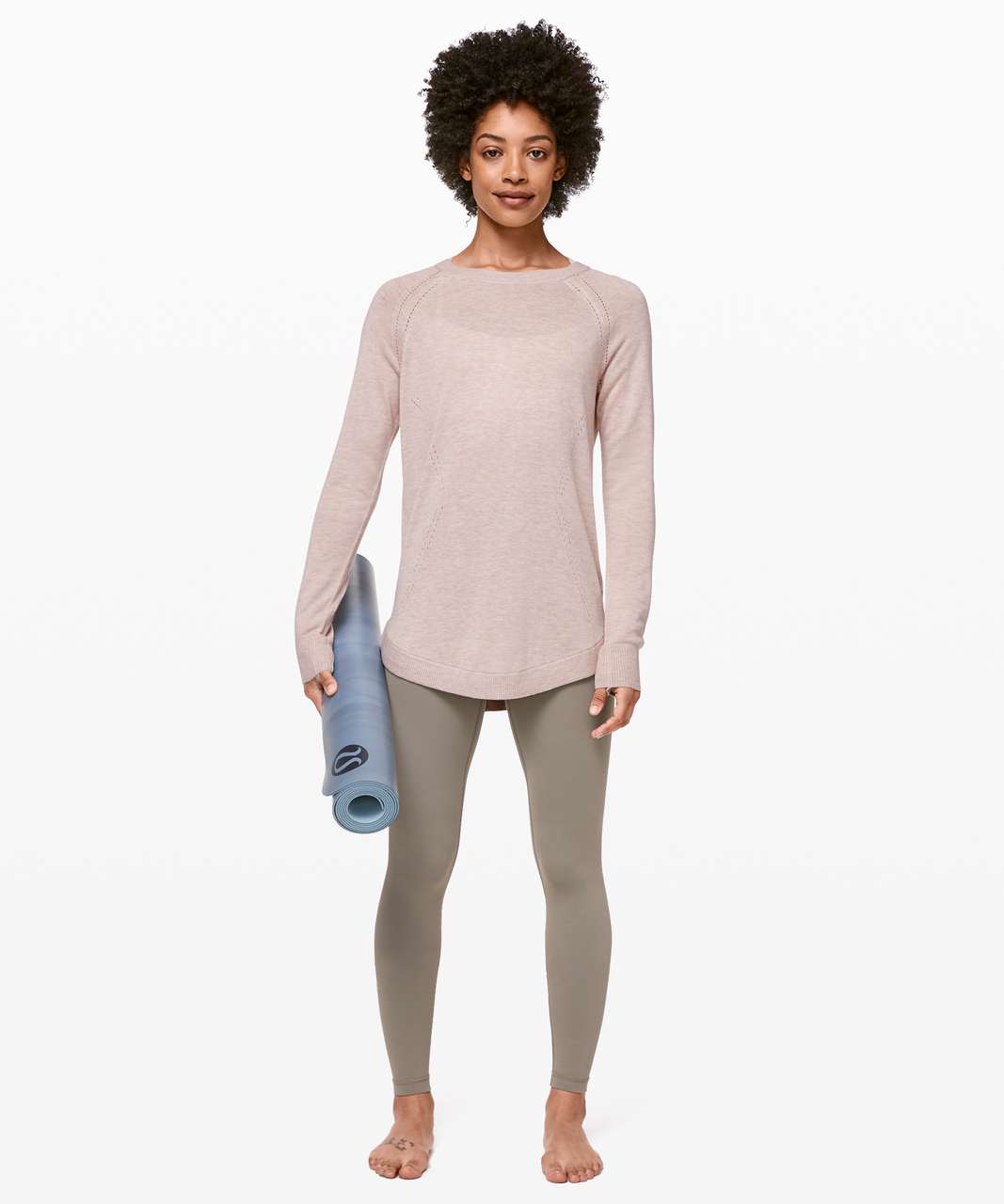 Lululemon Lead with Your Heart Sweater - Heathered Pink Bliss