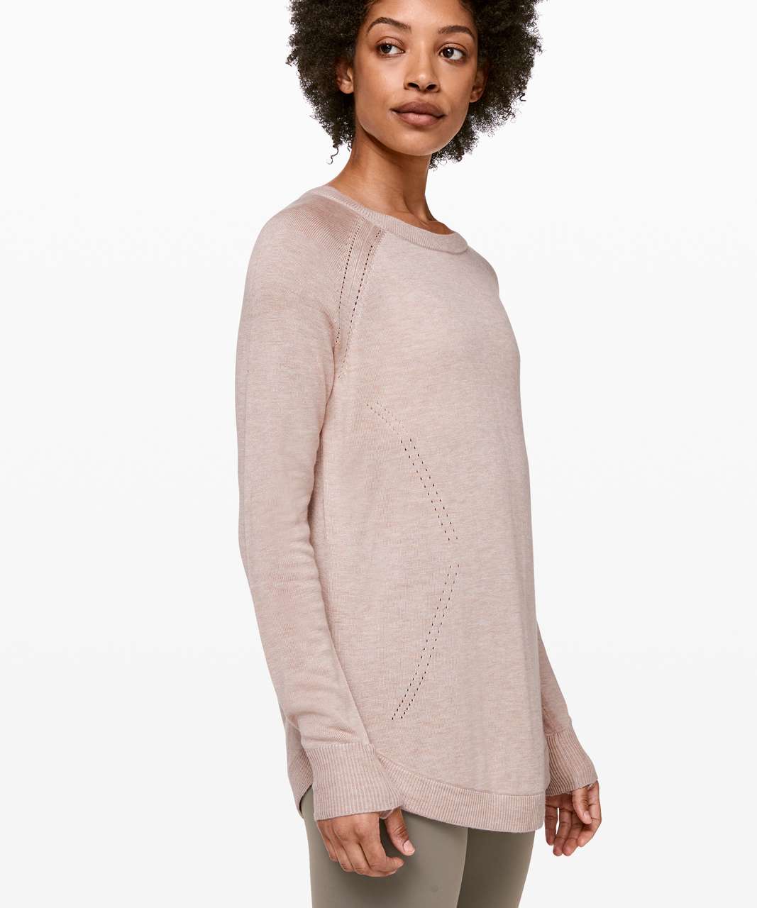 Lululemon Lead with Your Heart Sweater - Heathered Pink Bliss