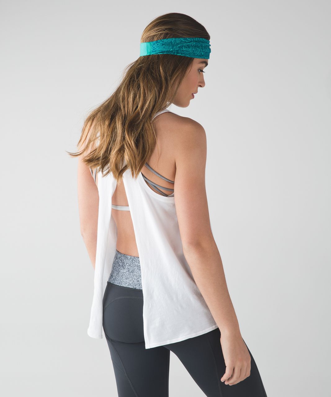 Lululemon Fringe Fighter Headband - Foli Manifesto Bali Breeze Tofino Teal / Heathered Fresh Teal