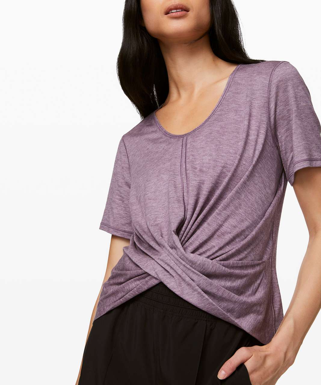 Lululemon Do the Daily Short Sleeve - Heathered Smoked Mulberry