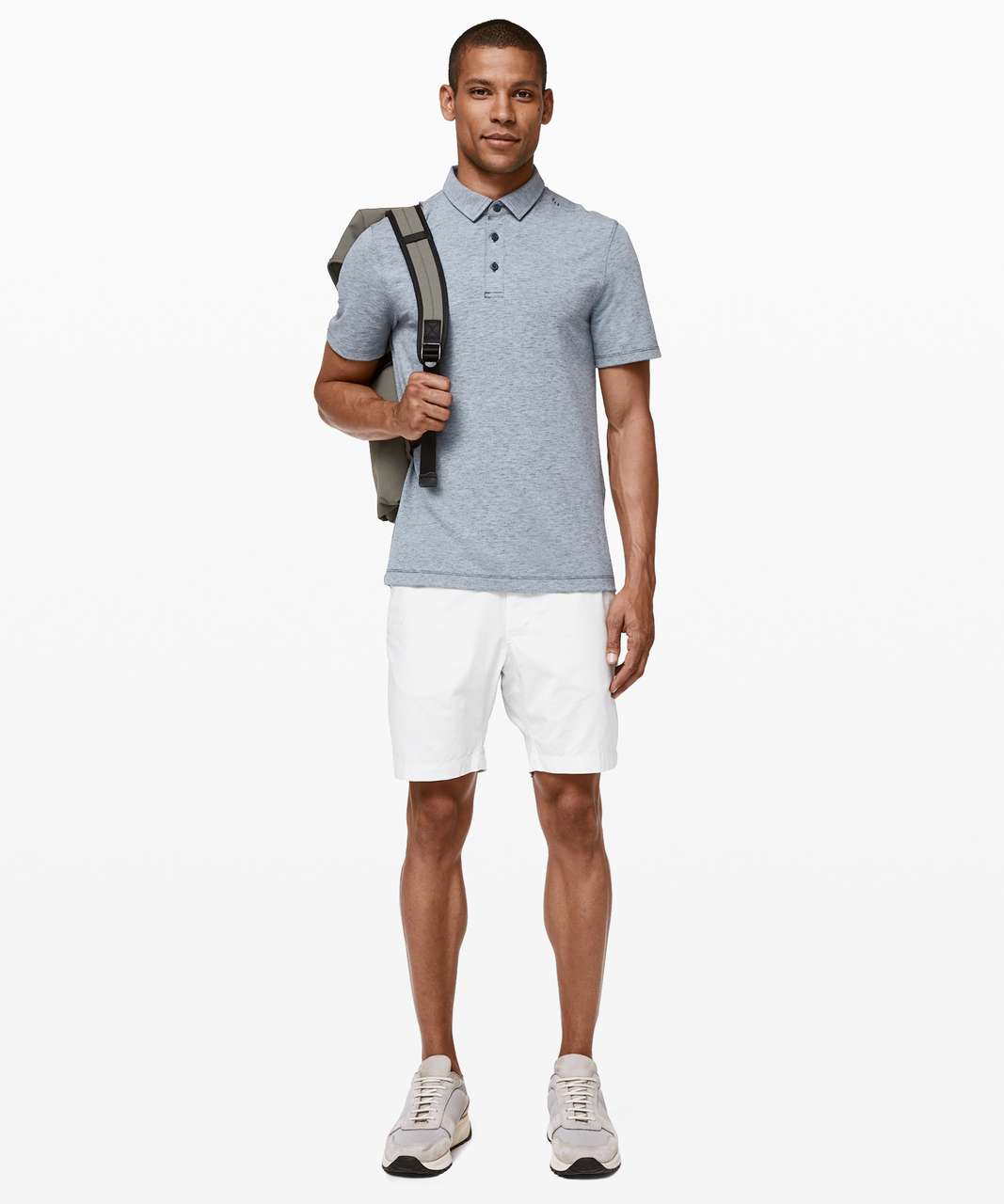 Lululemon Evolution Polo - Heathered Mach Blue - lulu fanatics