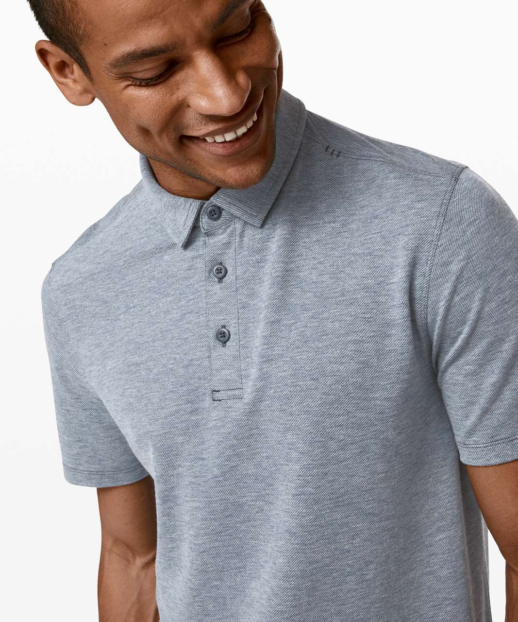 Lululemon Evolution Polo - Heathered Mach Blue