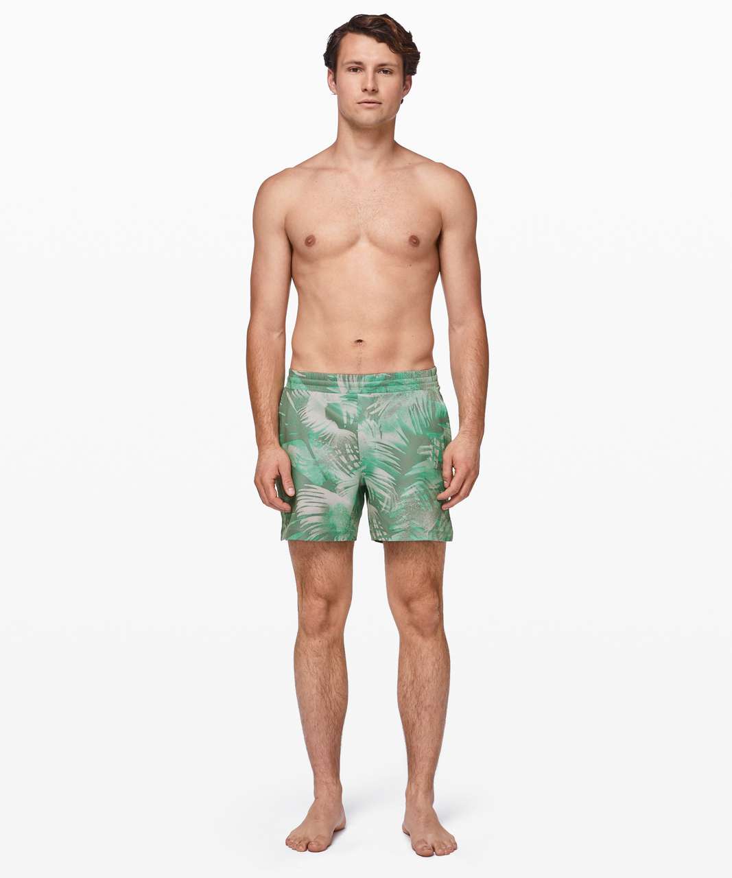 Lululemon Channel Cross Swim Short *5" - Spray Palms Green Multi