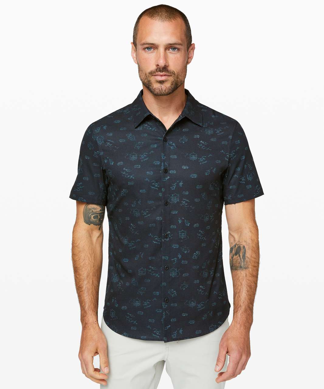 Lululemon Airing Easy Short Sleeve Buttondown - Shift Multi - lulu