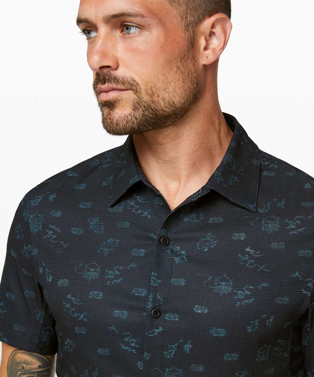 Lululemon Airing Easy Short Sleeve Buttondown - Shift Multi - lulu fanatics