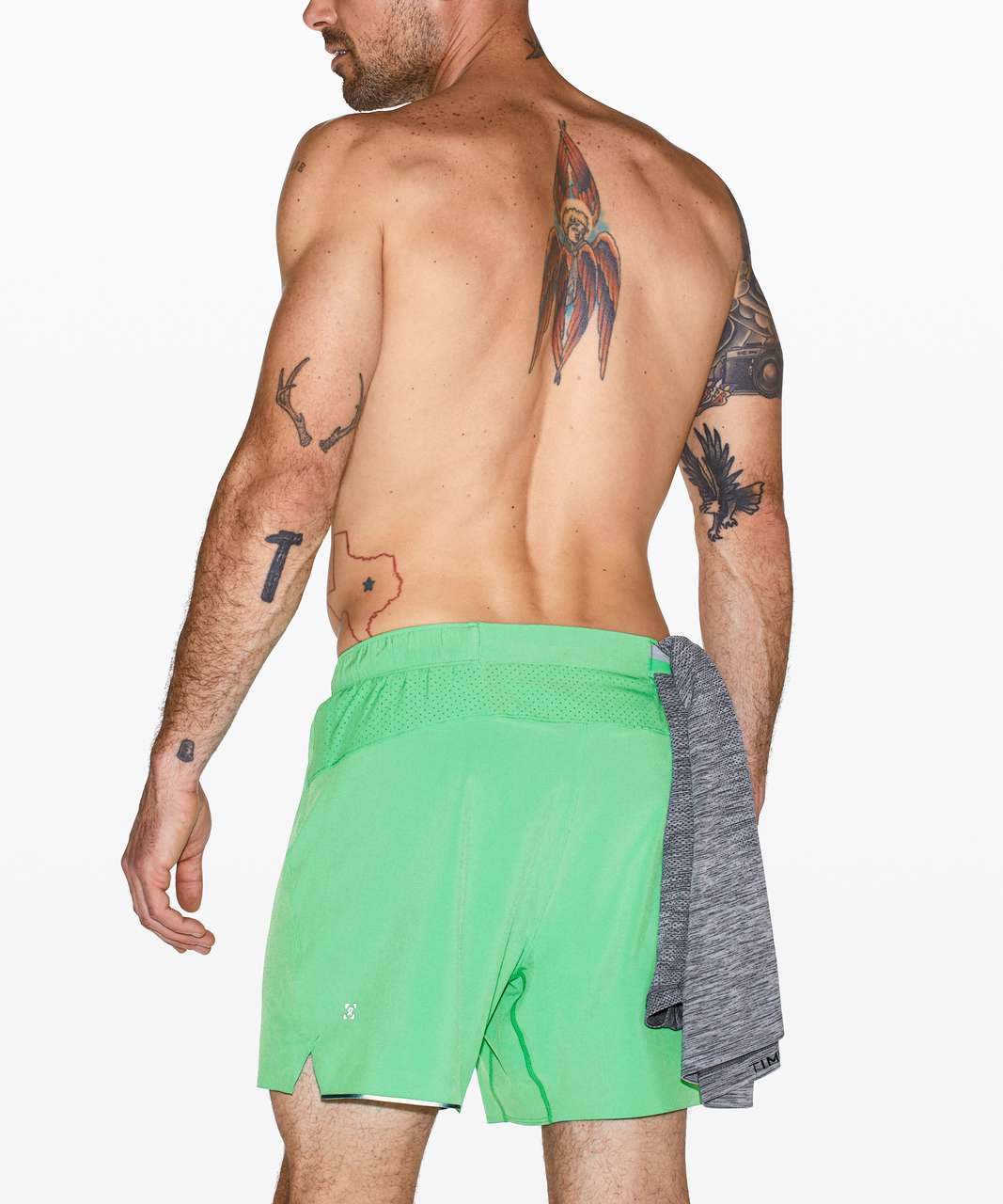 Lululemon Surge Short *Liner 6" - Tropix Green