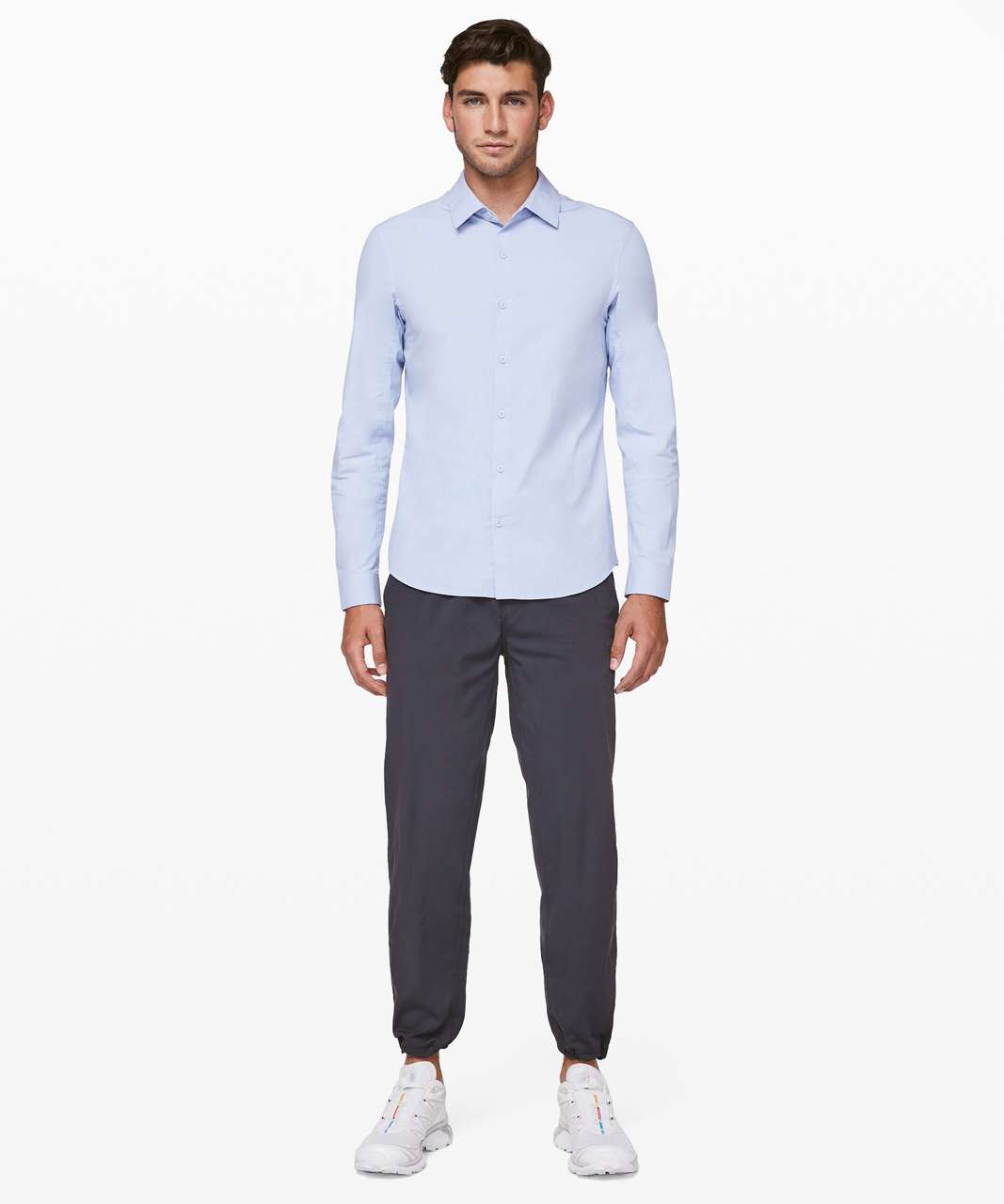 Lululemon Down to the Wire Slim Fit Long Sleeve - Heathered Oasis Blue (First Release)