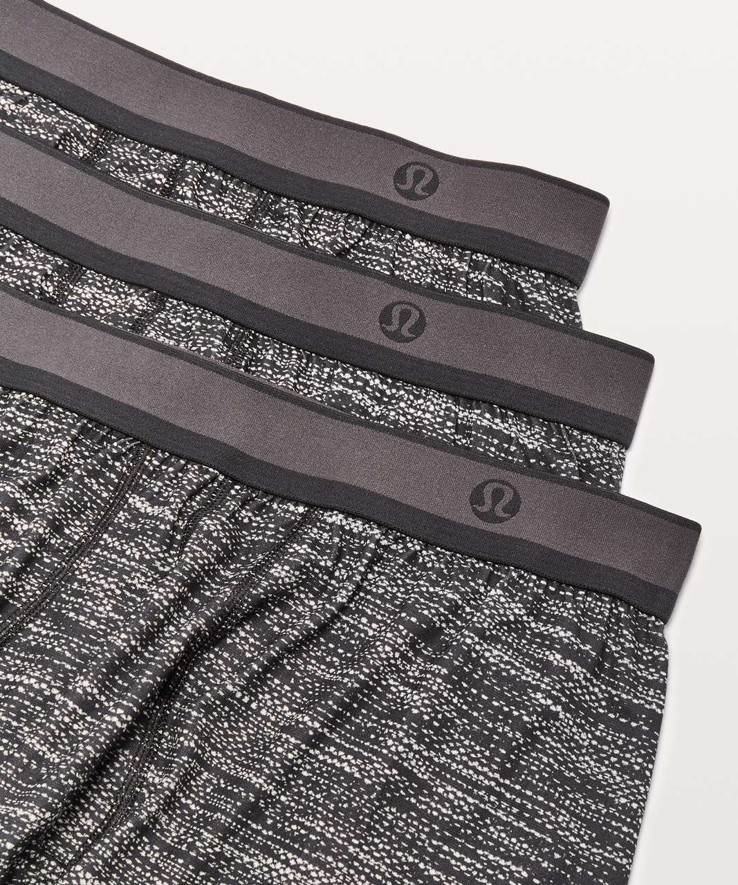 Lululemon No Boxer Boxer *The Long One 3 Pack 7.5" - All Court Texture White Black / All Court Texture White Black / All Court Texture White Black