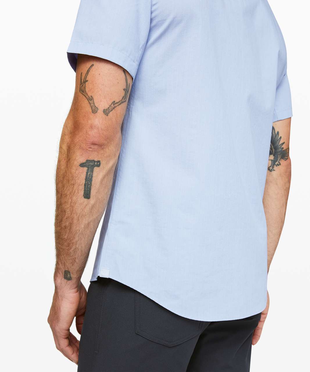 Lululemon Down to the Wire Slim Fit Short Sleeve - Heathered Oasis Blue (First Release)