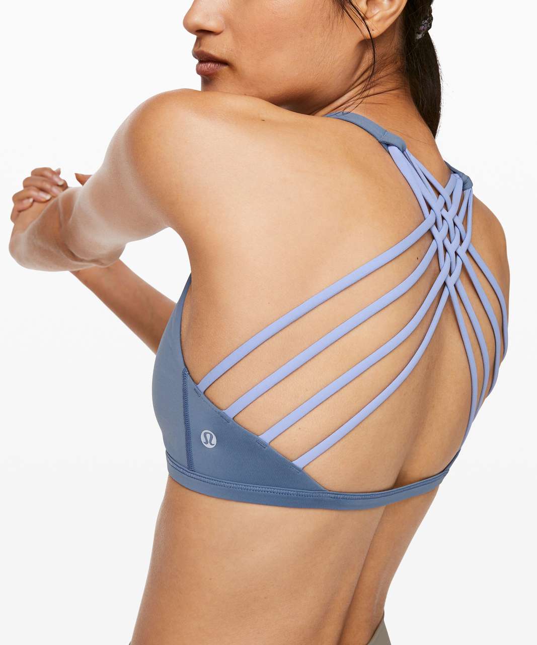 Lululemon Free To Be Bra *Wild High Neck - Oasis Blue / Hydrangea Blue