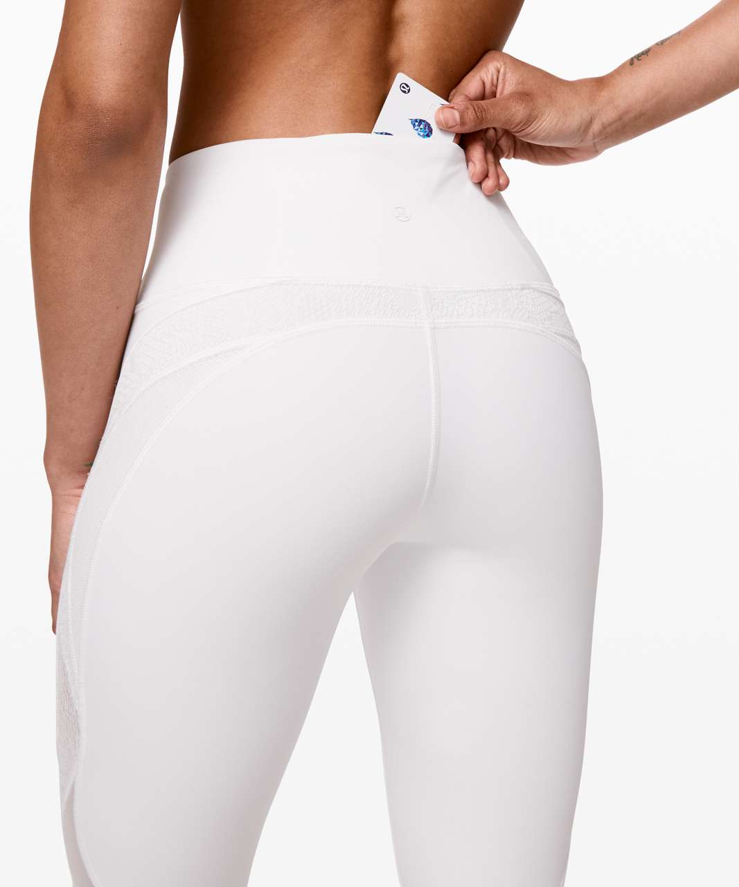 Women's Lululemon Wonder under White High Waisted Cropped Leggings