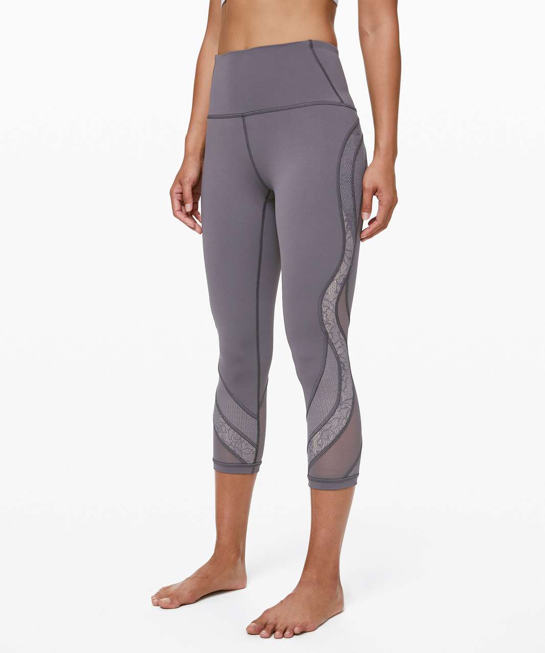 Lululemon Wunder Under Crop 21" *Lace - Moonwalk