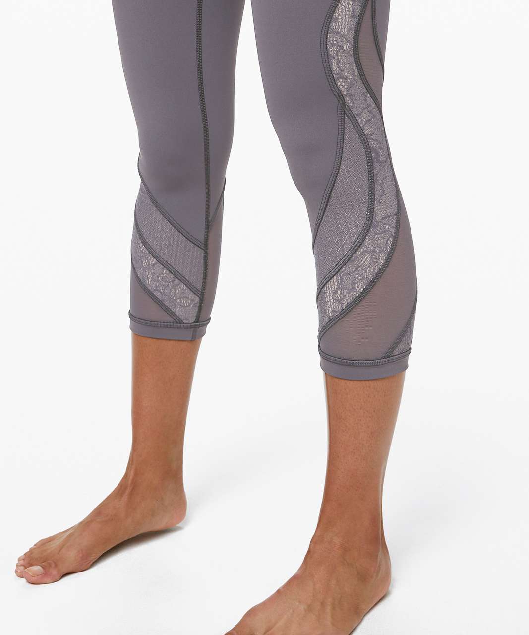 Lululemon Wunder Under Crop 21" *Lace - Moonwalk