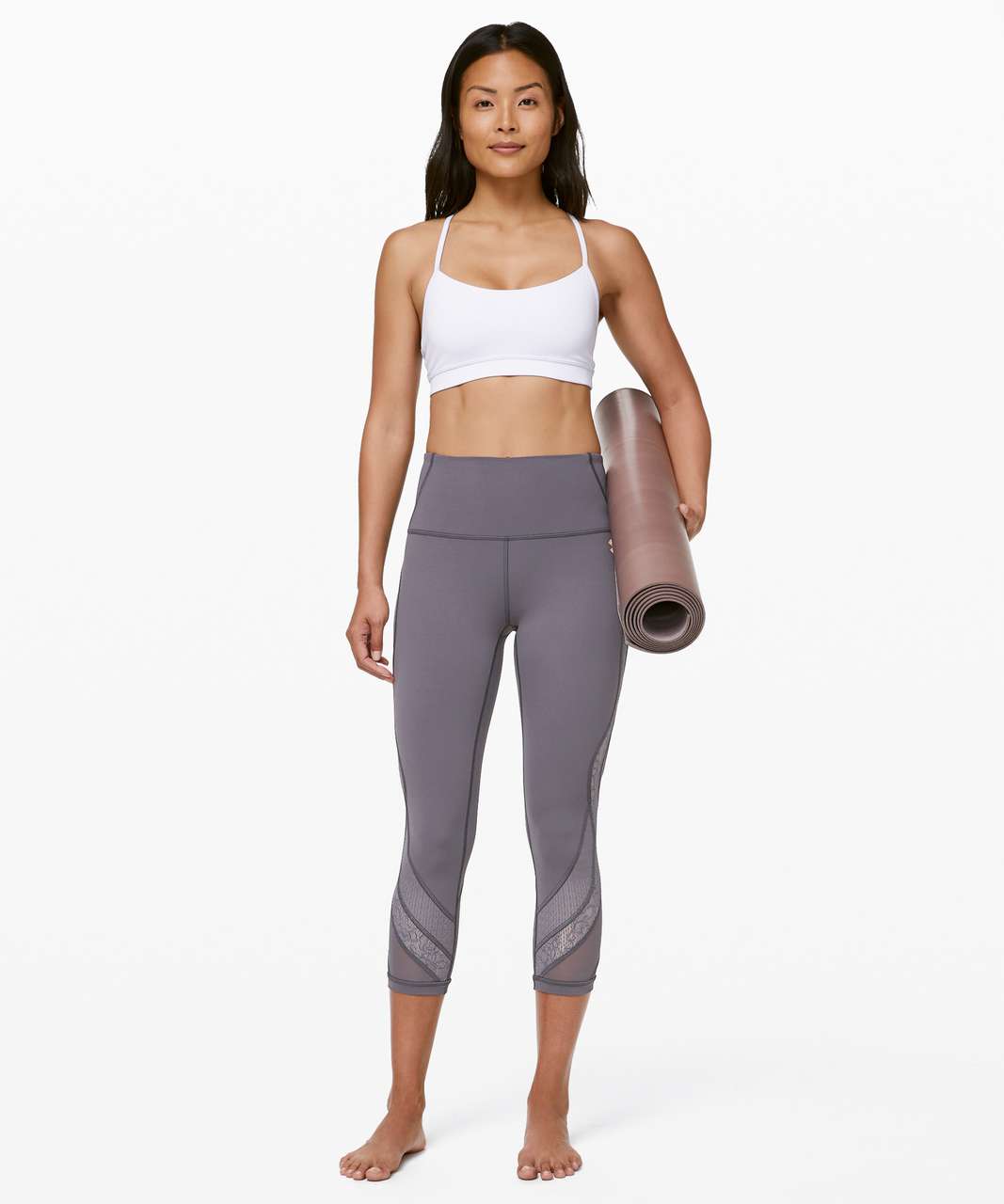 Lululemon Wunder Under Crop 21" *Lace - Moonwalk