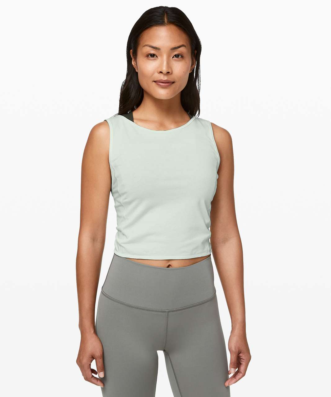 Lululemon Ventilated Open-Back Training T-Shirt - Mauve Grey / Light Sage -  lulu fanatics