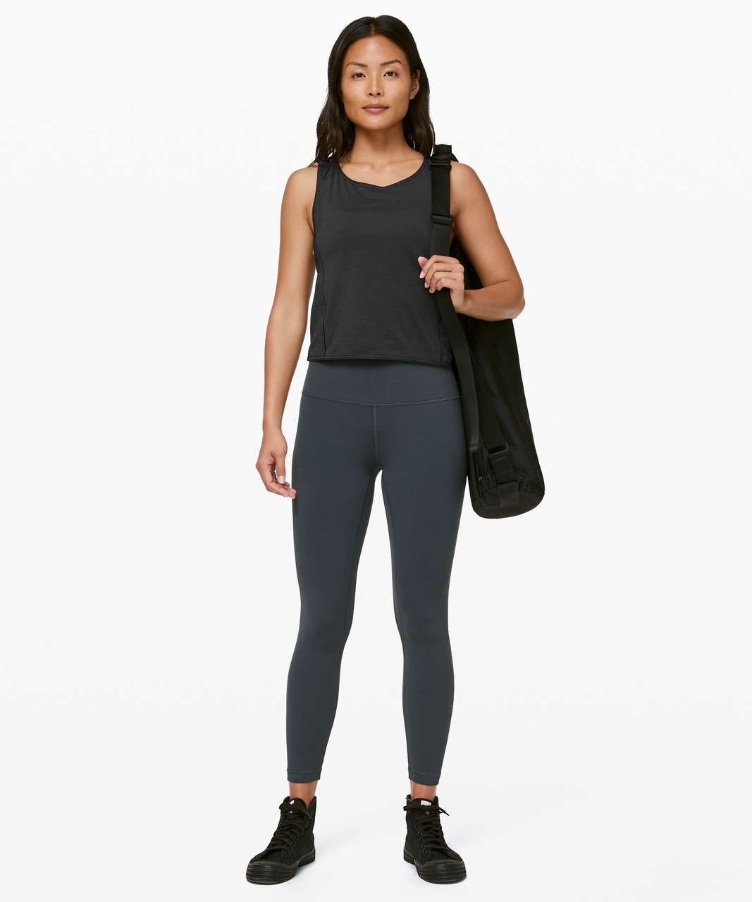 Lululemon Turn to Tie Tank Heathered Core Light Grey Size 8 Wrap Top  Activewear