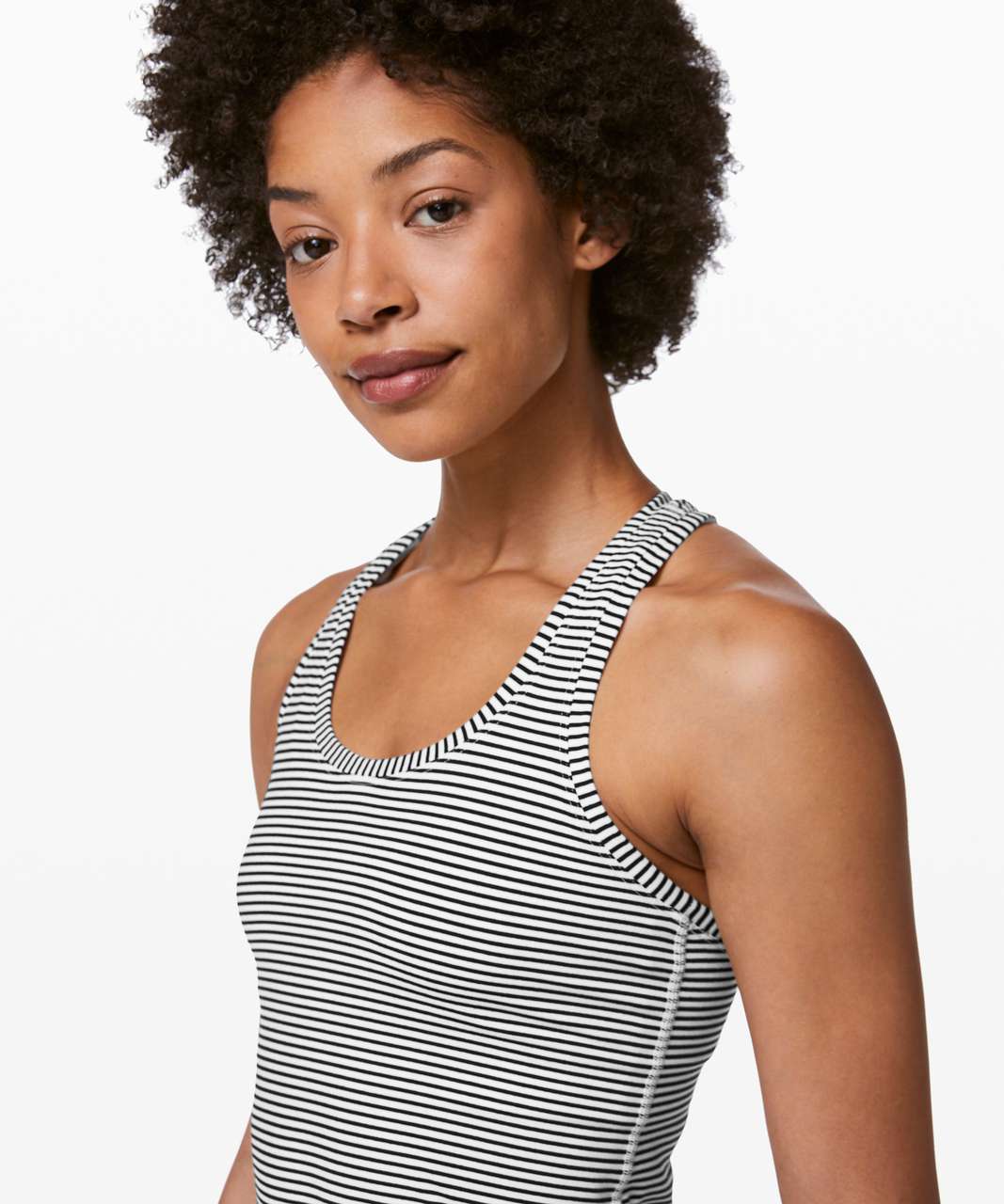 Lululemon Cool Racerback II - Hyper Stripe White Black