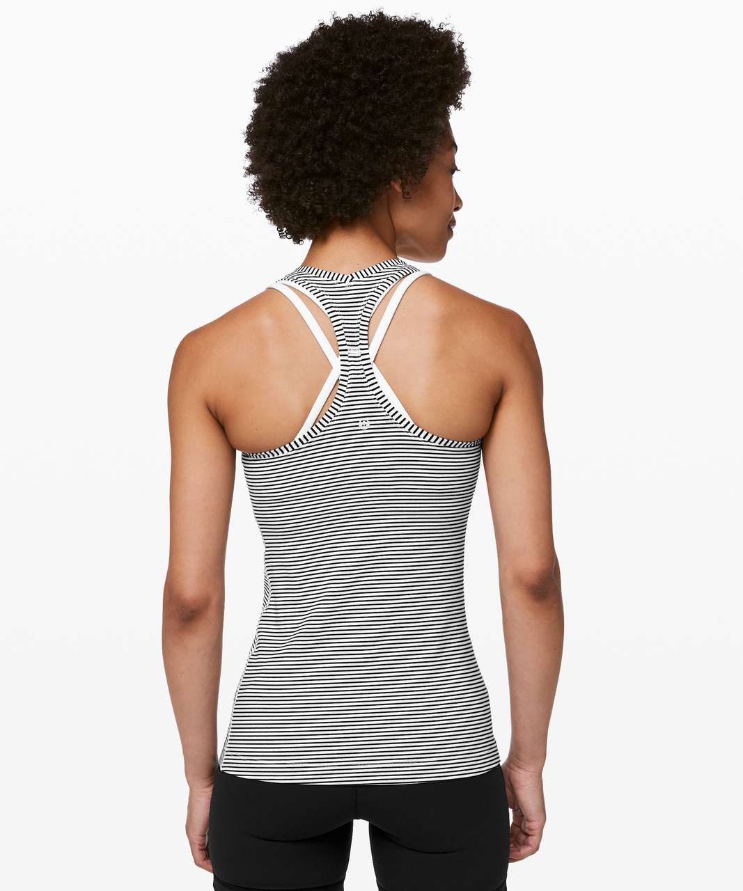 Lululemon Cool Racerback II - Hyper Stripe White Black