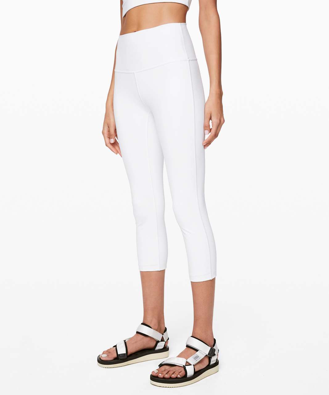 Lululemon Wunder Under Crop (High-Rise) *Full-On Luxtreme 21 - White - lulu  fanatics