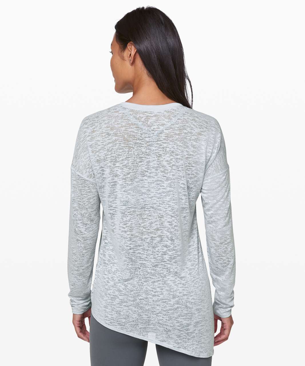 Lululemon Tie Your Practice Long Sleeve - Silver Fox - lulu fanatics